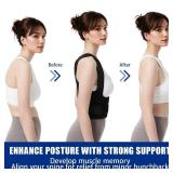 Posture Corrector for Women and Men - Adjustable Back Brace for Pain Relief - Enhances Posture and Provides Lumbar Support - Upper and Lower Back Straightener - Breathable Back Support (Black, X-Large