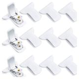 12 Pieces Padded Comforter Clips White Duvet Clips Padded Blanket Fasteners to Secure Bedding for Preventing Comforters From Shifting Inside Duvet Cover Sweet Sleeping - Retail: $10