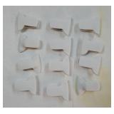12 Pieces Padded Comforter Clips White Duvet Clips Padded Blanket Fasteners to Secure Bedding for Preventing Comforters From Shifting Inside Duvet Cover Sweet Sleeping - Retail: $10