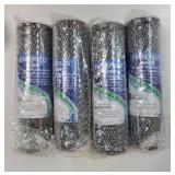 Membrane Solutions 20 Micron Pleated Polyester Sediment Water Filter 10x2.5" Replacement Cartridge Universal Whole House Pre-Filter Compatible with W50PE, WFPFC3002, SPC-25-1050, FM-50-975 - 4 Pack - 