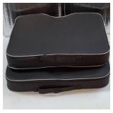 FASTMOMENT 2 Pcs Stadium Seat Cushions - Outdoor Seat Cushions for Bleachers Fashion & Portable Stadium Cushions with Decorative Strips Water-Repellent Stadium Seats for Outdoor Sports Events (Black) 