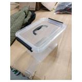 YYXB Plastic Storage Bins with Lids and Handle, Clear Plastic Latching Box for Storage, Stackable Storage Containers for Organizing, 5 Quart