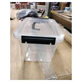 YYXB Plastic Storage Bins with Lids and Handle, Clear Plastic Latching Box for Storage, Stackable Storage Containers for Organizing, 5 Quart