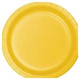 Touch of Color Lunch Plate, 7\", School Bus Yellow, 75 Ct