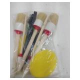 Nurkul 11 Pieces Auto Detailing Brush Set for Cleaning Interior, Exterior, Leather, Including 6 pcs Car Detailing Brushes, 3 pcs Wire Brush and 2 pcs Automotive Air Conditioner Brush