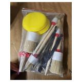 Nurkul 11 Pieces Auto Detailing Brush Set for Cleaning Interior, Exterior, Leather, Including 6 pcs Car Detailing Brushes, 3 pcs Wire Brush and 2 pcs Automotive Air Conditioner Brush