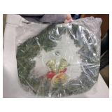 Veryhome Christmas Wreath with Lights, Christmas Reef for Front Door Window,18