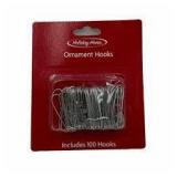 Kroger Holiday Home 100 CT Ornament Hooks Silver 36 Pcs