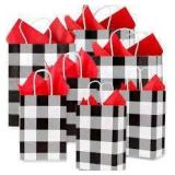 Kroger Holiday Home Plaid Gift Bags - 24 Ct