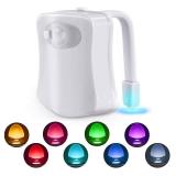 Multi-Color Toilet Bowl Motion Sensor Night Light - Light Detection Sensor LED Light- Cool Fun Gadget for Men, Women, Him, Her, Birthday Kid - Funny Unique Gift Present - Best Gag Christmas Idea