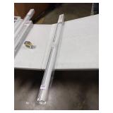 ChrisDowa 100% Blackout Roller Shade, Striped Jacquard Thermal Insulated, UV Protection Fabric. Total Blackout Window Shade for Office and Home. Easy to Install.White,42\" W x 72\" H