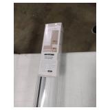 ChrisDowa 100% Blackout Roller Shade, Striped Jacquard Thermal Insulated, UV Protection Fabric. Total Blackout Window Shade for Office and Home. Easy to Install.White,42\" W x 72\" H