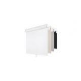 ChrisDowa 100% Blackout Roller Shade, Striped Jacquard Thermal Insulated, UV Protection Fabric. Total Blackout Window Shade for Office and Home. Easy to Install.White,42\" W x 72\" H