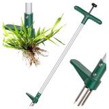 Walensee Weed Puller, Stand Up Weeder Hand Tool, Long Handle Garden Weeding Tool with 3 Claws, Hand Weed Hound Weed Puller for Dandelion, Standup Weed Root Pulling Tool and Picker, Grabber (1 Pack)