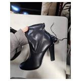 Black Leather Knee High Boots