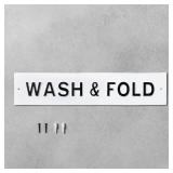 Wall Sign Wash & Fold White - Hearth & Hand with Magnolia, Multi-Colored (2 Pack)