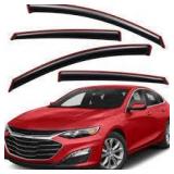 ACLONG Smoke Rain Guards Fit for Chevrolet Malibu 2016-2023 Tape-On Side Shatterproof Window Visor, Window Deflectors, Vent Deflectors, 6-Piece Set
