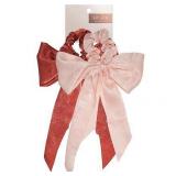 Kitsch Satin Hair Scarf Scrunchies - Hair Ribbons for Women | Ribbon Hair Ties  (Blush/Mauve)
