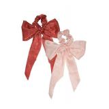 Kitsch Satin Hair Scarf Scrunchies - Hair Ribbons for Women | Ribbon Hair Ties  (Blush/Mauve)