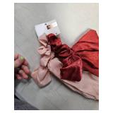 Kitsch Satin Hair Scarf Scrunchies - Hair Ribbons for Women | Ribbon Hair Ties  (Blush/Mauve)