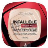 L Oreal Paris Infallible Fresh Wear 24 Hr Powder Foundation Makeup  140 Pearl  0.31 oz
