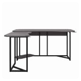 Quest Gaming L Desk with CPU Stand Gray - Ntense: Modern Style, MDF Surface, Metal Frame, No Storage, for All Ages