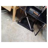 3 Piece Livingroom Furniture - 2 End Tables 1 Coffee Table - Black Tempered Glass Top