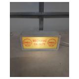 Shell Mechanic On Duty Illuminated Sign