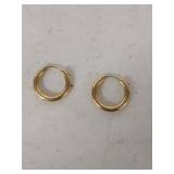 10K Gold Twisted Hoop Earrings