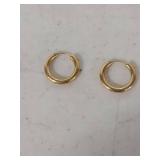 10K Gold Twisted Hoop Earrings