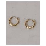 10K Gold Twisted Hoop Earrings