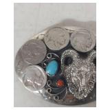 Southwestern Buffalo Nickel Belt Buckle