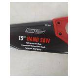 Tool Shop 15-inch Hand Saw with Red Handle