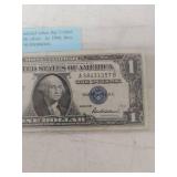 1957 Silver Certificate One Dollar Bill