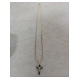 Black Onyx Crucifix Necklace