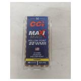 CCI Maxi Mag 22 WMR Hollow Point Ammunition - 50 Rounds