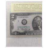 1976 Bicentennial $2 Federal Reserve Note