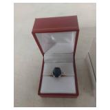 Blue Stone Ring in Box