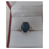 Blue Stone Ring in Box