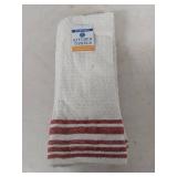 Red Striped Cotton Kitchen Towels - 3 Pack Set