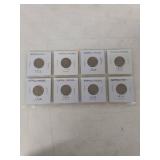 Card of 8 Buffalo Nickels