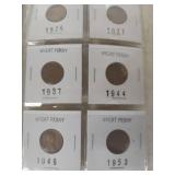 3 Cards of Lincoln Wheat Penny