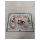 Anheuser-Busch Metal Beer Sign with Eagle Logo