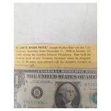 1963 Joseph W. Barr Signature Dollar Bill