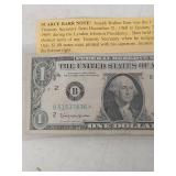 1963 Joseph W. Barr Signature Dollar Bill