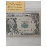 1963 Joseph W. Barr Signature Dollar Bill