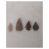 Native American Stone Arrowheads Collection