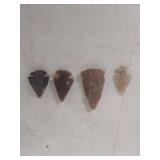 Native American Stone Arrowheads Collection