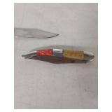 (2) Multi-Color Handle Folding Pocket Knives