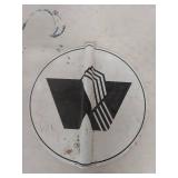 Western Airlines Round Metal Logo Sign